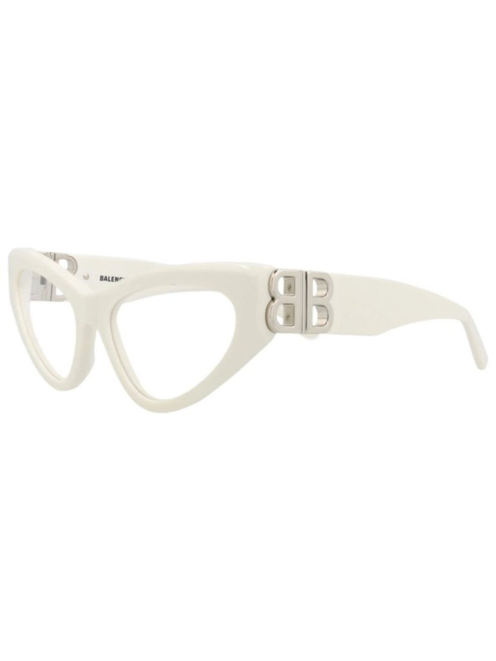 New Balenciaga Women's Eyeglasses Cat Eye Recycled Acetate Frame White White